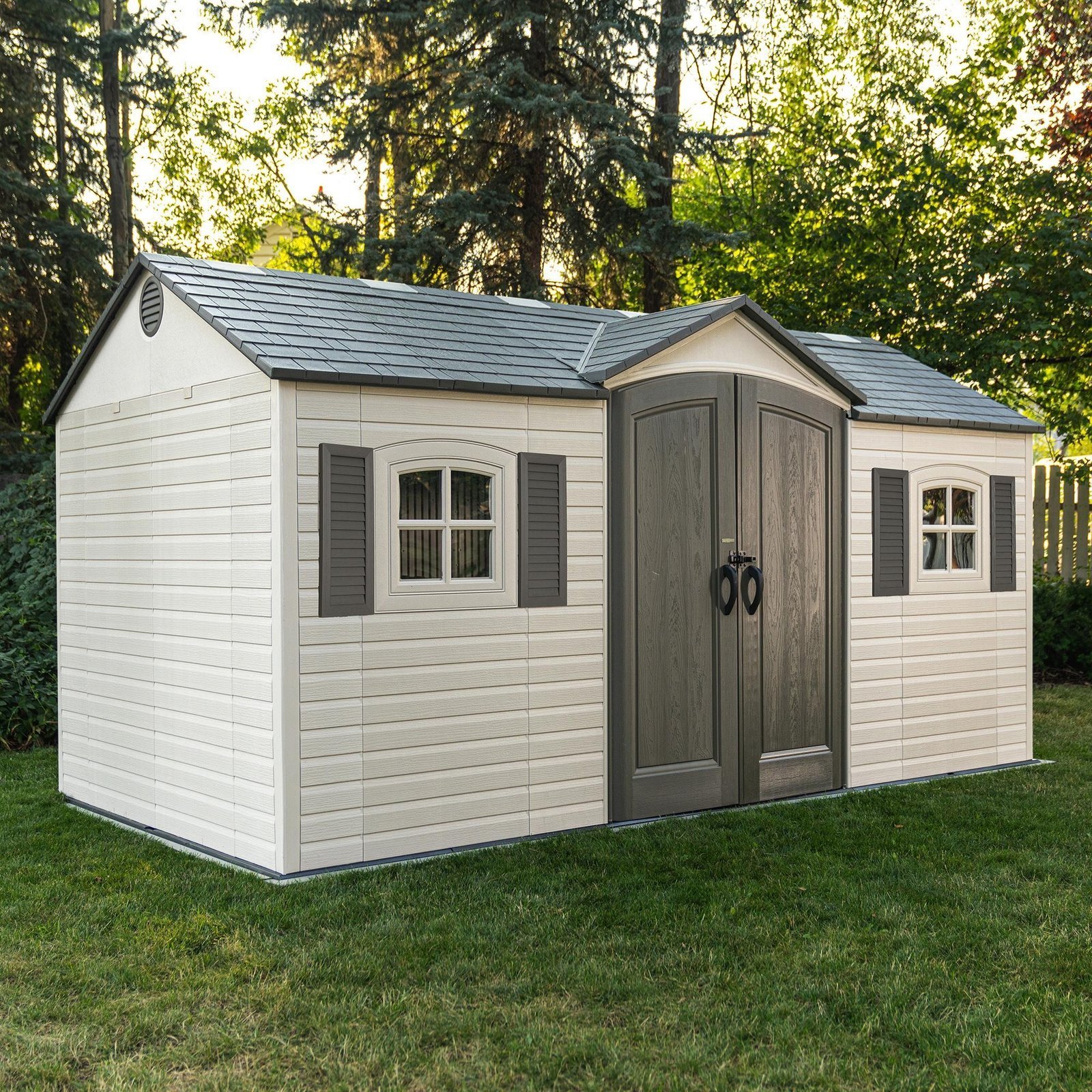Lifetime 15' x 8' Outdoor Storage Shed - Image 2
