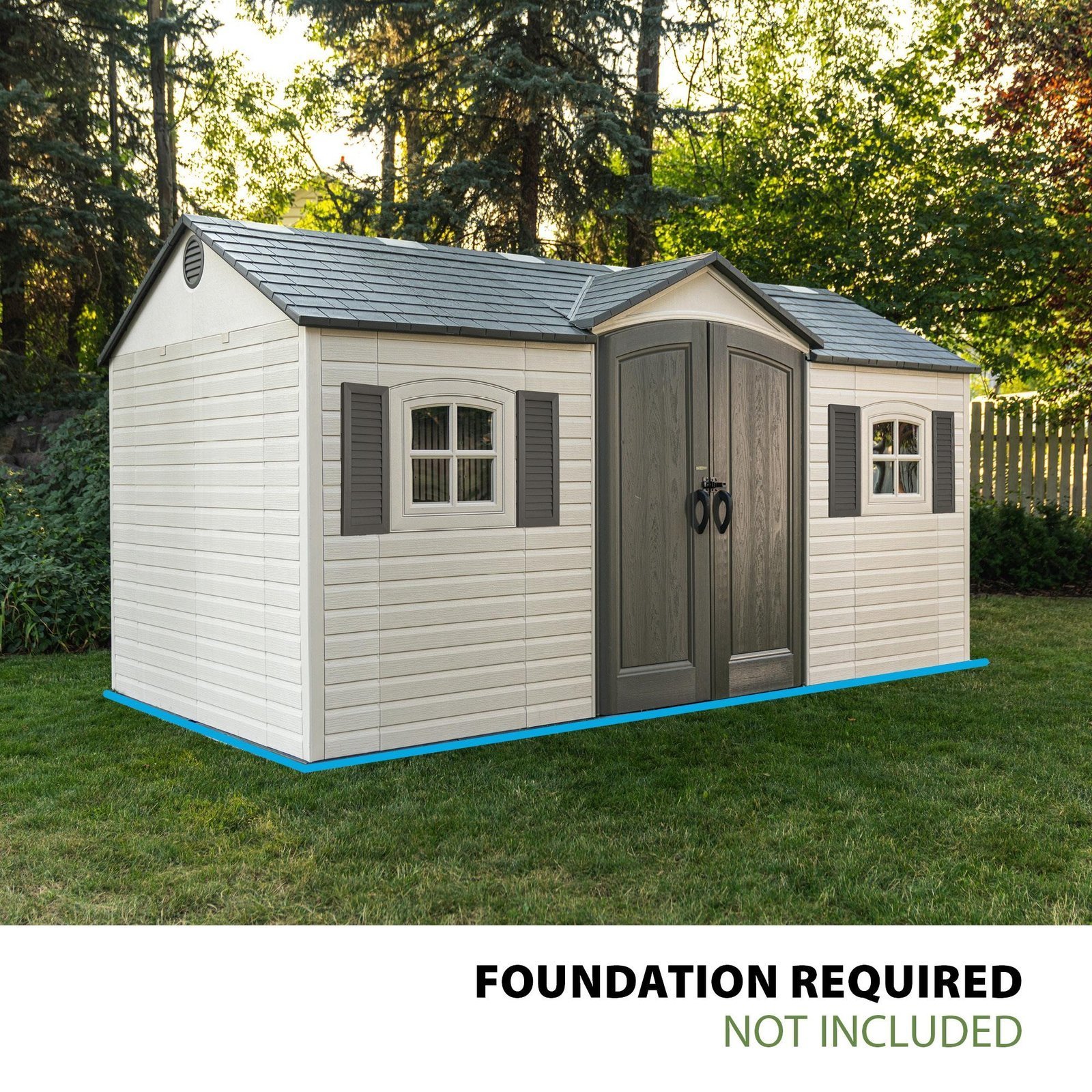 Lifetime 15' x 8' Outdoor Storage Shed - Image 7