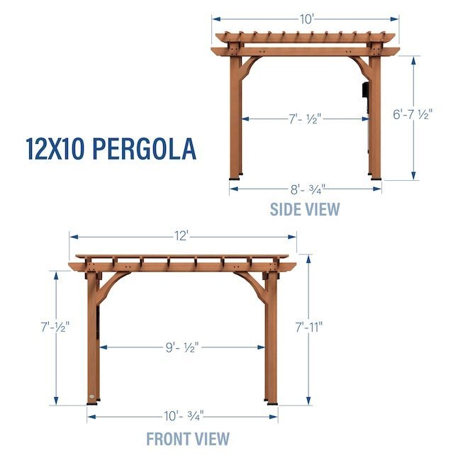 Backyard Discovery 10' x 12' Cedar Pergola - Image 5