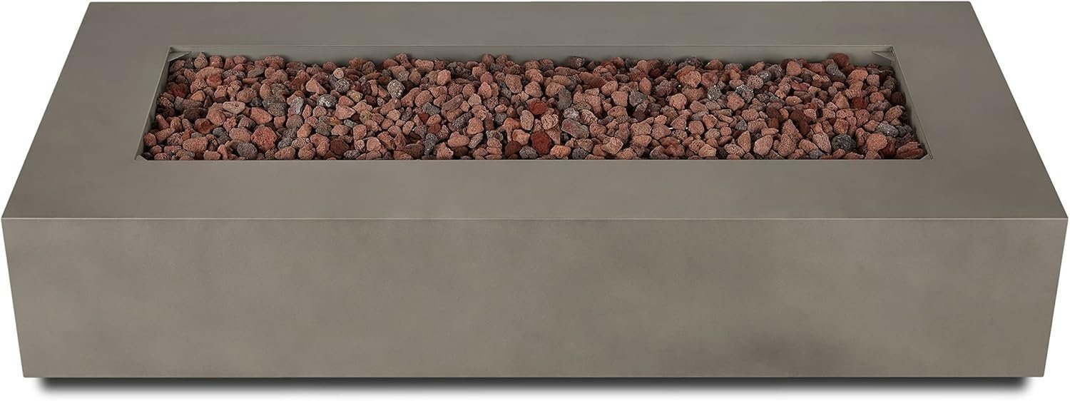 Real Flame Aegean 70" Rectangle Propane Fire Table - Image 4