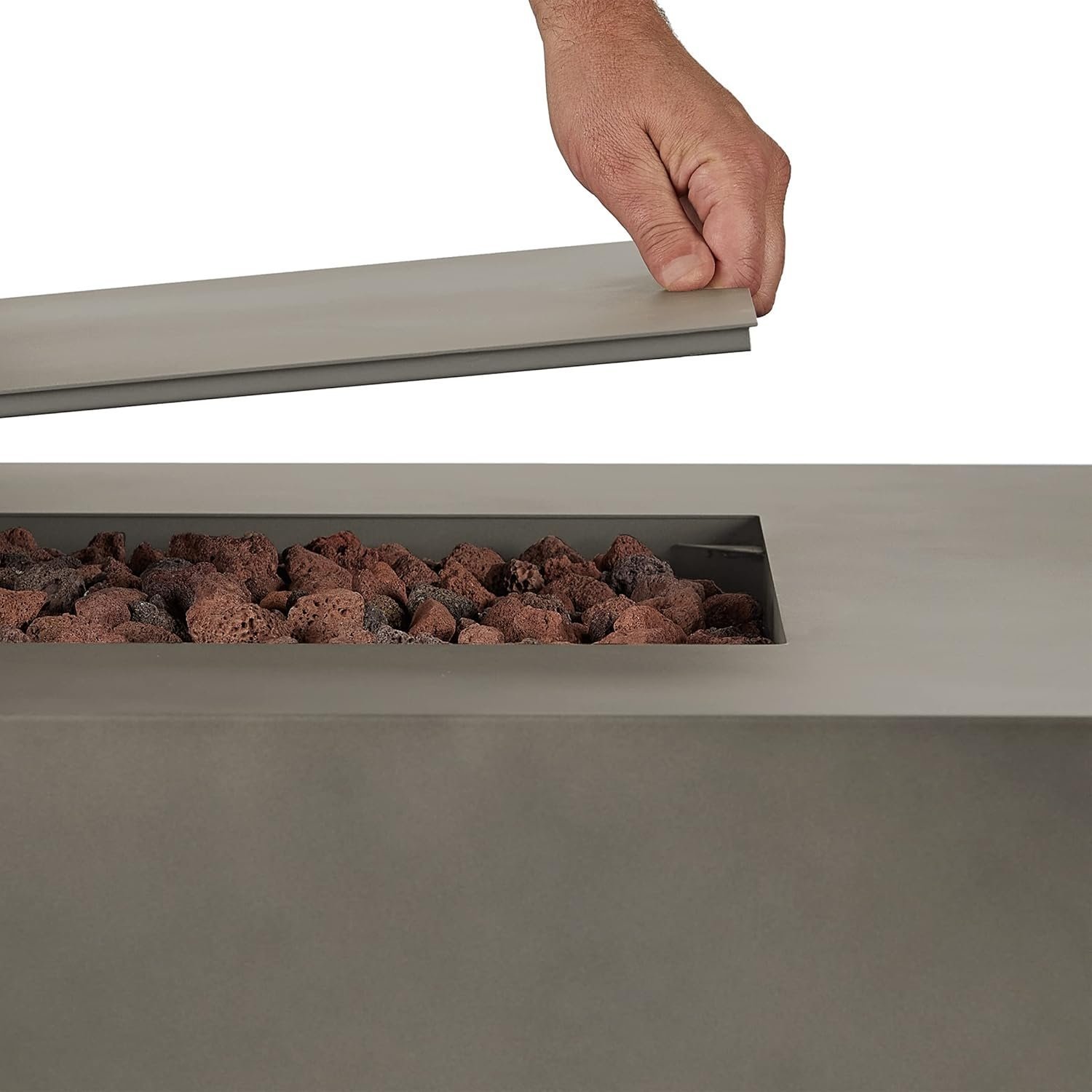 Real Flame Aegean 70" Rectangle Propane Fire Table - Image 5
