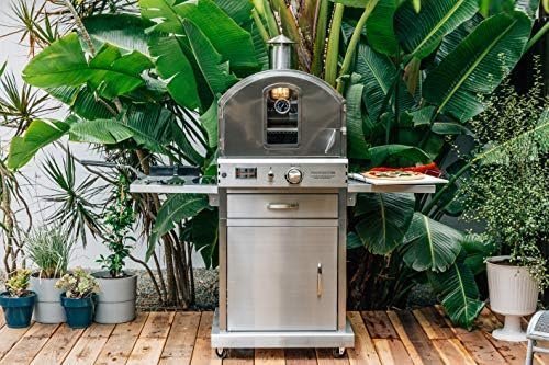 Summerset 'The Oven' Outdoor Freestanding Large Capacity Gas Oven with Pizza Stone, Smoker Box and Mobile Cart, 304 Stainless Steel Construction, Natural Gas - Image 2