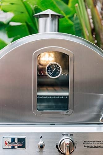 Summerset 'The Oven' Outdoor Freestanding Large Capacity Gas Oven with Pizza Stone, Smoker Box and Mobile Cart, 304 Stainless Steel Construction, Natural Gas - Image 4