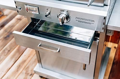 Summerset 'The Oven' Outdoor Freestanding Large Capacity Gas Oven with Pizza Stone, Smoker Box and Mobile Cart, 304 Stainless Steel Construction, Natural Gas - Image 6