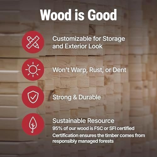 Handy Home Products Windemere 10x12 Do-it-Yourself Wooden Storage Shed with Floor, Beige - Image 13