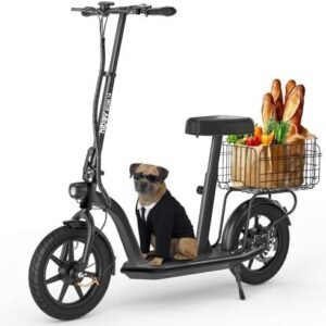 Hiboy MAX Pro Electric Scooter, 46.6 Mi Long Range, 22 MPH Power by 650W MAX Motor, 11'' Pneumatic Tires, Split Hub Design, Dual Suspension, 265lbs MAX Load, Commuting Electric Scooter for Adults