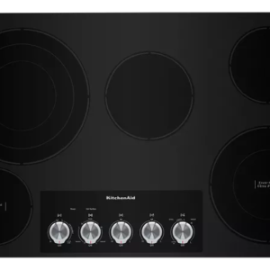 KitchenAid 36" Electric Cooktop with 5 Elements and Knob Controls